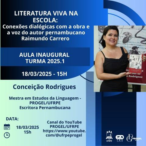 PROGEL convida para a Aula Inaugural do semestre letivo 2025.1