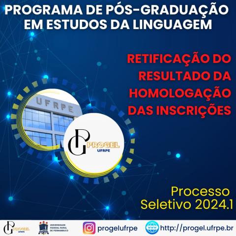 RETIFICAÇÃO DAS INSCRIÇÕES