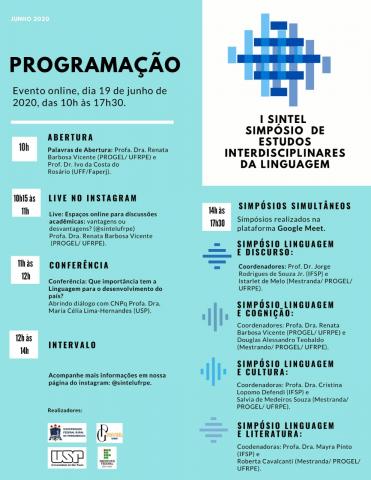SIMPÓSIO DE ESTUDOS INTERDISCIPLINARES DA LINGUAGEM (Sintel) SIMPÓSIO DE ESTUDOS INTERDISCIPLINARES DA LINGUAGEM (Sintel)