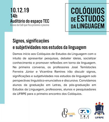 Colóquios de Estudos da Linguagem