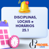 DISCIPLINAS (2139), LOCAIS E HORÁRIOS  -  PROGEL -  Semestre 2025.1