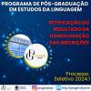RETIFICAÇÃO DAS INSCRIÇÕES